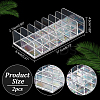 7 Grids Transparent Acrylic Eyeshadow Palette Makeup Organizer ODIS-WH0050-06-2