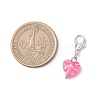 Transparent Resin Heart Pendants Decorations HJEW-JM04140-3