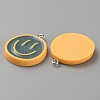 Opaque Resin Enamel Pendants LS-RESI-WH0036-20H-1