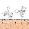 Brass Micro Pave Cubic Zirconia Pendants KK-T074-72P-01-3