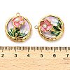 304 Stainless Steel Enamel Pendants STAS-B084-05G-03-3
