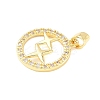 Brass Micro Pave Cubic Zirconia Pendants KK-D357-16G-G-2
