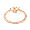 PVD Vacuum Plating 304 Stainless Steel Letter W Finger Ring for Women RJEW-C086-07-RG-3