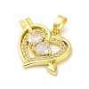 Brass Pendants with Cubic Zirconia KK-D536-08G-2