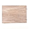 Wooden Wedding Guestbooks Notepad AJEW-M206-20-2