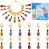 24Pcs 6 Colors Guitar Alloy Enamel Pendant Locking Stitch Markers HJEW-SC00033-1