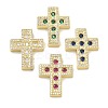 Rack Plating Brass Micro Pave Cubic Zirconia Pendants KK-L224-063G-1