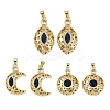 Brass Micro Pave Cubic Zirconia Pendants KK-S526-20G-B-1