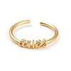 Constellation/Zodiac Sign Brass Cuff Rings RJEW-J074-05G-A-1