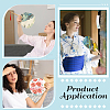 12Pcs 12 Styles Paper Hand Held Fan AJEW-BC0009-06-5