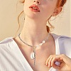 5Pcs Natural White Shell Mother of Pearl Shell Big Pendants SSHEL-SZ0001-04-7