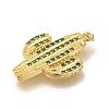 Brass Micro Pave Cubic Zirconia Pendants X-KK-M295-18G-01-2