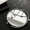 Non-Tarnish 304 Stainless Steel Round Snake Chains Double Layer Necklaces LS-BJEW-K257-03P-6