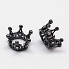Crown Brass Micro Pave Grade AAA Cubic Zirconia European Bead ZIRC-O022-60B-NR-1