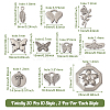 20Pcs 10 Style 304 Stainless Steel Pendants STAS-FW0001-28-3