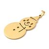 Christmas Theme 304 Stainless Steel Pendants STAS-Q005-01G-03-2