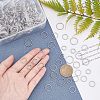 500pcs 5 Style 304 Stainless Steel Split Rings STAS-UN0026-11-2