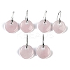 Natural Rose Quartz Dangle Earrings EJEW-C119-01P-05-1