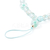 Frosted Round Spray Painted Glass Beaded Mobile Straps HJEW-JM00467-02-2