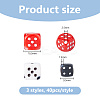 120Pcs 3 Styles Acrylic Beads OACR-DC0001-57-2