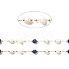 Natural Pearl & Lapis Lazuli Beaded Chains CHS-B002-01G-10-4