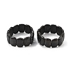 Natural Black Moonstone Beads Rectangle Beaded Stretch Bracelet BJEW-Q012-01A-2