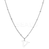1Pc Brass Chain & 304 Stainless Steel Letter Pendant Necklaces NJEW-LP0001-35V-P-1