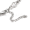 304 Stainless Steel Cross Link Chains Bracelets for Men & Women BJEW-D042-41P-6