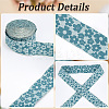 Flower Polyester Ribbons SRIB-WH20020-053B-01-5