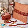Ethnic Style Polyester Jacquard Leaf Ribbons SRIB-WH0011-198B-5