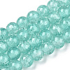 Baking Paint Crackle Glass Bead Strands DGLA-Q023-8mm-YS19-A-1