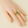 304 Stainless Steel with Natural Shell Cuff Open Rings for Women HW8046-4-2