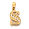 Ion Plating(IP) 304 Stainless Steel Rhinestone Pendants STAS-U035-01G-S-1