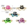 10Pcs 5 Colors Alloy Enamel Connector Charms ENAM-YW0003-43-3