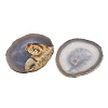 Printed Natural Agate Slice Stone Ornament DJEW-M011-04E-5
