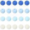 Rubberized Style Imitated Silicone Acrylic Beads MACR-PA0001-06C-02-6
