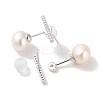 Anti-Tarnish Sterling Silver Stud Earrings EJEW-C087-10D-P-2