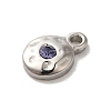 304 Stainless Steel Glass Pendants STAS-B074-02P-02-2
