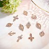 Alloy Rhinestone Links Connectors ALRI-SC0001-09LG-4