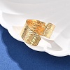 304 Stainless Steel Open Cuff Ring for Women RJEW-M049-01G-03-1