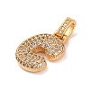 Brass Micro Pave Cubic Zirconia Pendants KK-C076-29C-G01-2