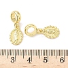 Brass Religion Virgin Mary European Dangle Charms KK-B141-15G-3