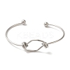Non-Tarnish 304 Stainless Steel Open Cuff Bangles for Women BJEW-Z071-02P-2