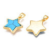 Real 18K Gold Plated Brass Pendants KK-N233-173A-01C-1