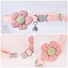 4Pcs 4 Colors Polyester Dog Flower Ties with Adjustable Collar AJEW-GL0002-59-5