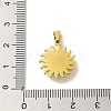 Gemstone Faceted Sun Pendants STAS-P361-03G-3