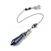 Natural Lapis Lazuli Cone Dowsing Pendulum Big Pointed Pendants AJEW-Z041-01H-AS-3