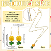 Alloy Pineapple 2Pcs Pendant Necklace & 2 Pairs Dangle Earrings SJEW-HY0001-10-2