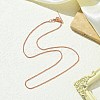1.5mm Rack Plating Brass Box Chain Adjustable Slider Necklaces for Women Men MAK-L044-35RG-3