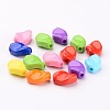 Mixed Color Acrylic Twist Rhombus Beads for Chunky Necklace Jewelry X-SACR-541-M-2